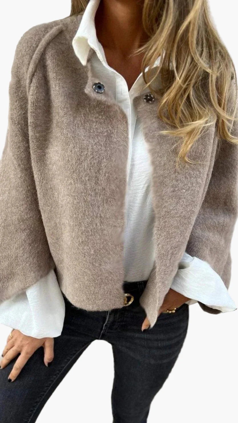 Women's Elegant Short Jacket – Classic Versatile Statement Coat for Business & Casual