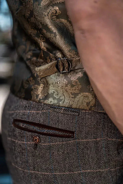 Men's Classic Three-Piece Double Breasted Suit – Timeless British Style for Formal and Special Occasions