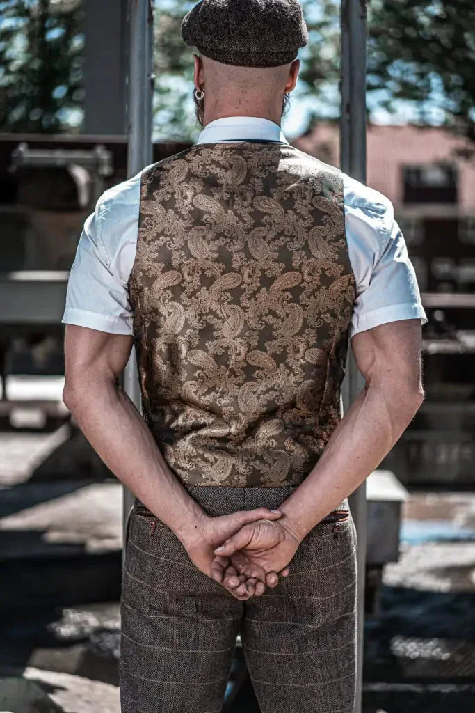 Men's Classic Three-Piece Double Breasted Suit – Timeless British Style for Formal and Special Occasions