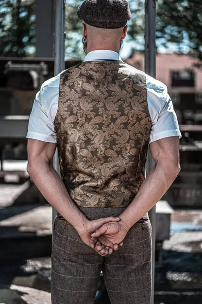 Men's Classic Three-Piece Double Breasted Suit – Timeless British Style for Formal and Special Occasions