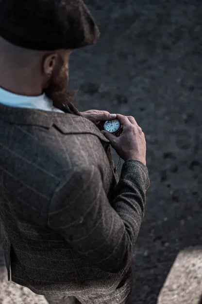 Men's Classic Three-Piece Double Breasted Suit – Timeless British Style for Formal and Special Occasions