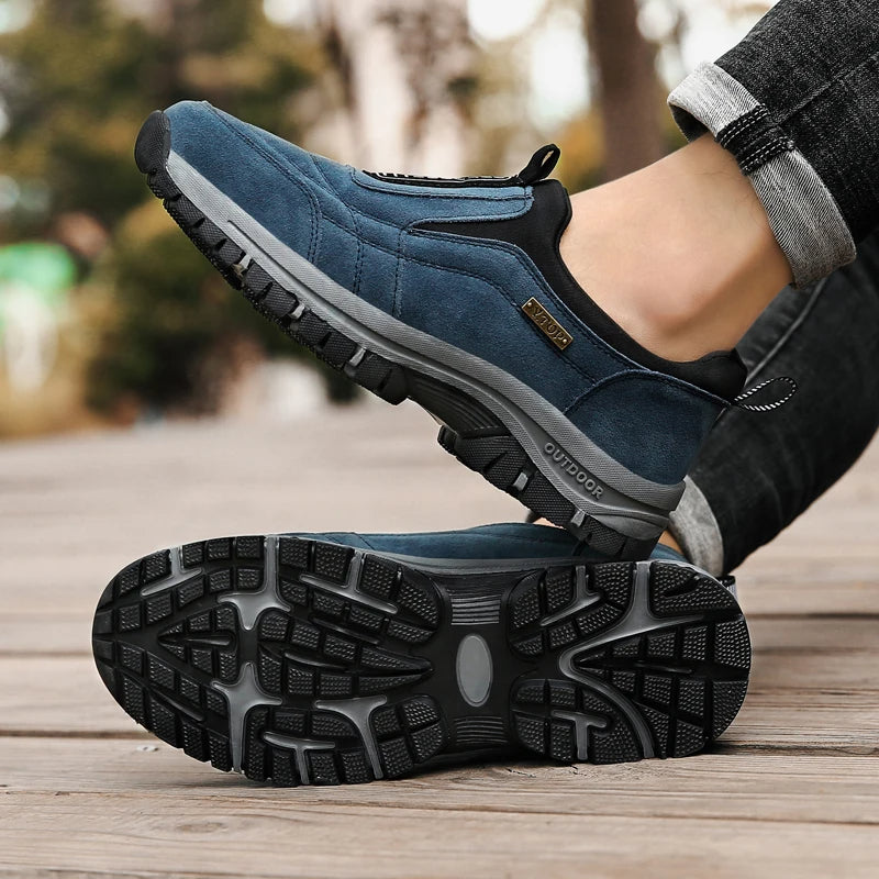 Men's Orthopedic Slip-On Outdoor Walking Shoes - Supportive Hiking Style