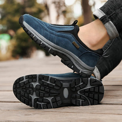 Men's Orthopedic Slip-On Outdoor Walking Shoes - Supportive Hiking Style