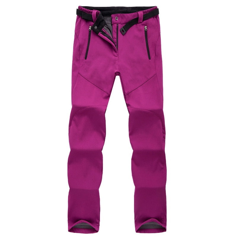 Women's Outdoor Hiking and Trekking Pants - Waterproof, Fleece Lined, Multi-Pocket, Athletic Fit