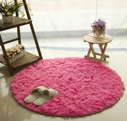 Leontine – Fluffy Rond Tapijt voor Woonkamer Decor Faux Bont Tapijt voor Kinderkamer Lang Pluche Tapijten voor Slaapkamer Modern Mat