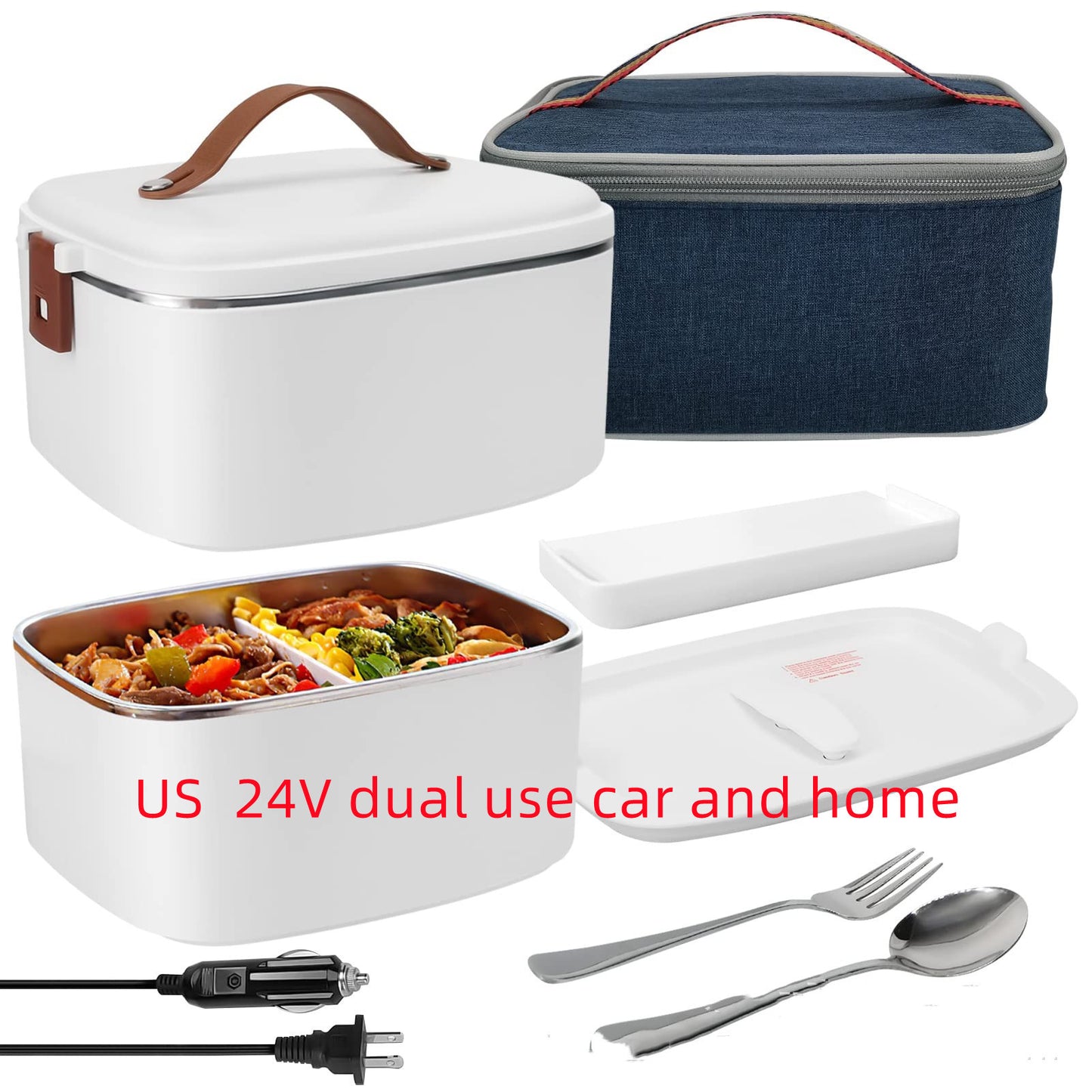 Mistral – RVS Verwarmde Lunchbox voor in de Auto