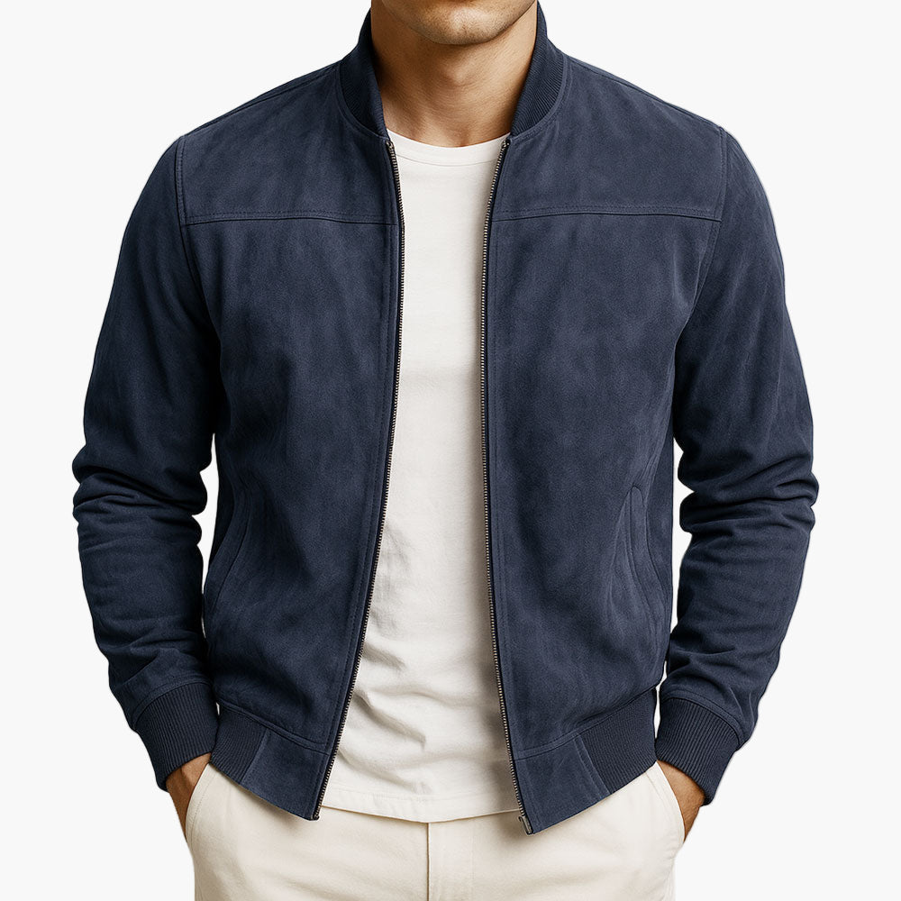 Men's Classic Slim Fit Bomber Jacket for Versatile Everyday Style