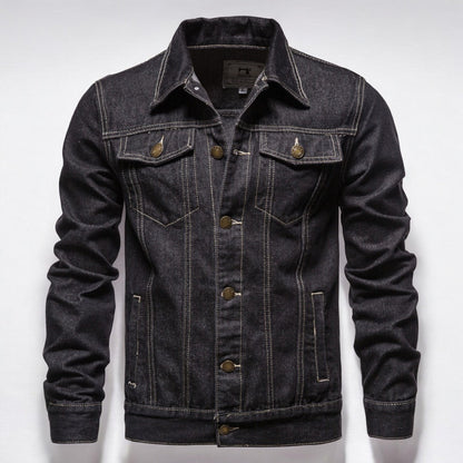 Men's Classic Washed Denim Jacket Versatile Everyday Style