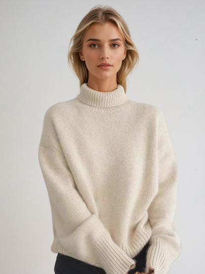 Women's Turtleneck Oversized Sweater Modern Casual Korean Style