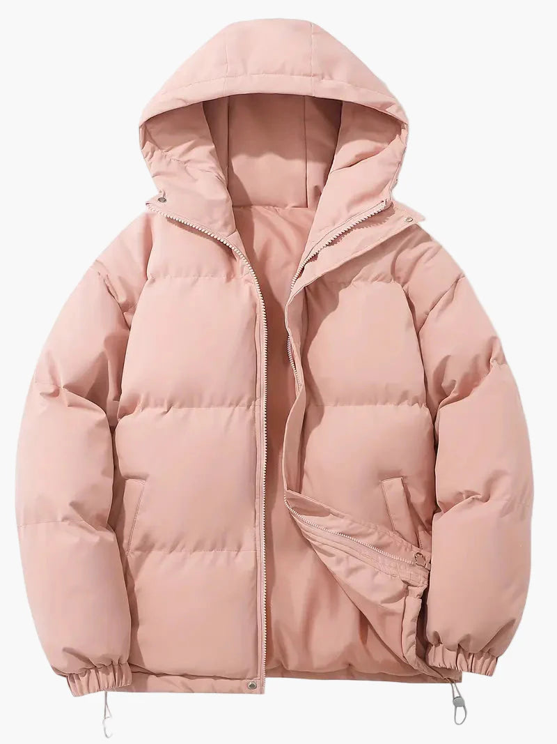 Men's Classic Winter Puffer Jacket with Hood for Cold Weather and Everyday Style