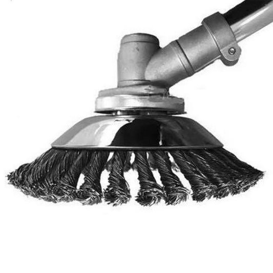 Zware Stalen Onkruidborstelkop – Universele Trimmer Accessoire voor Gras- & Mosverwijdering