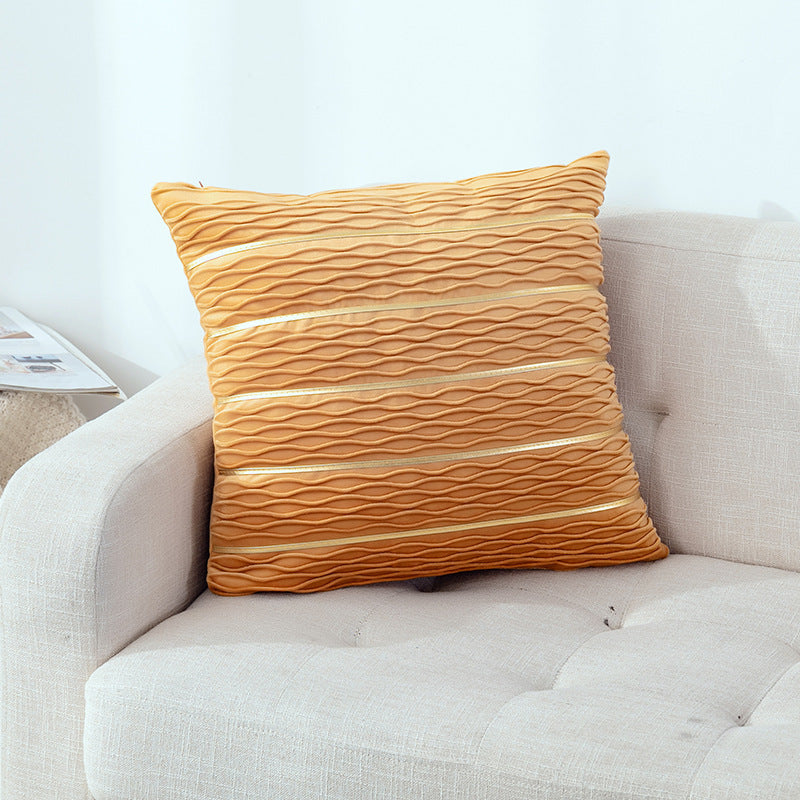 Elysia – Luxe Gestreepte Fluwelen Kussenhoes voor Sofa