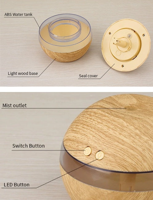 Clementine – Essentiële Olie Diffuser en Luchtbevochtiger