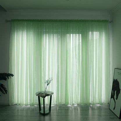 Haven – Eenvoudige en Moderne Balkon Gaze Gordijn in Effen Kleur