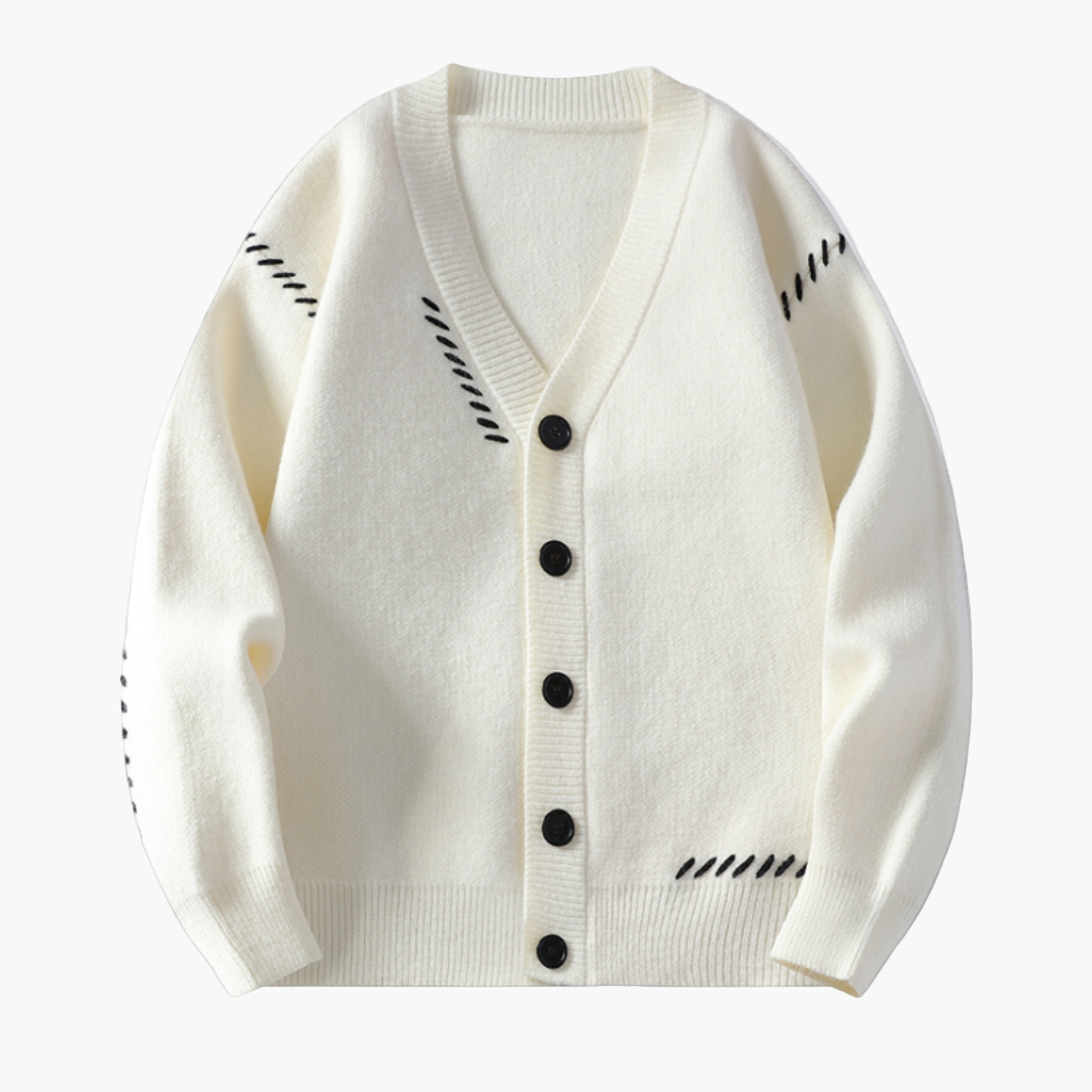 Men's Casual Button Up Knitted Cardigan Sweater - Relaxed Fit Classic Style