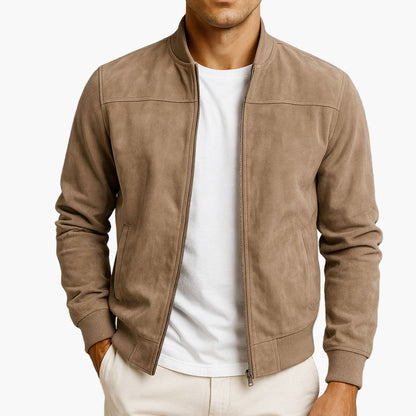 Men's Classic Slim Fit Bomber Jacket for Versatile Everyday Style