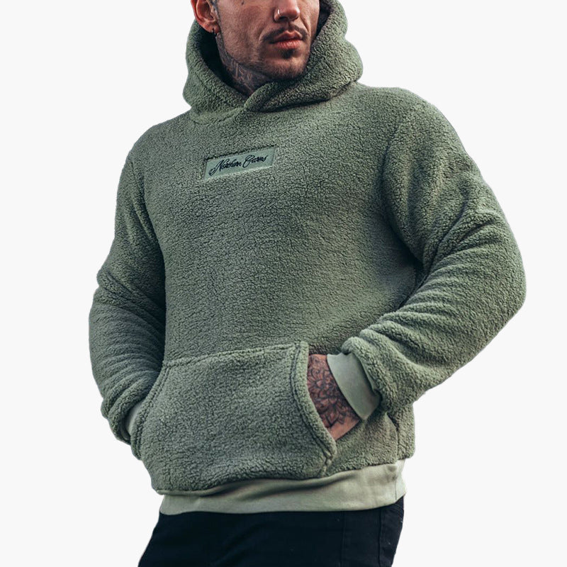 Men's Cozy Fleece Hoodie – Relaxed Fit Casual Pullover for Everyday Comfort