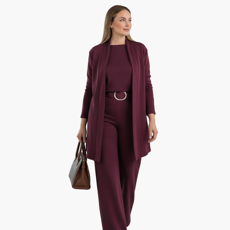 Women's Elegant Three-Piece Suit Set – Classic Style for Business and Everyday Wear
