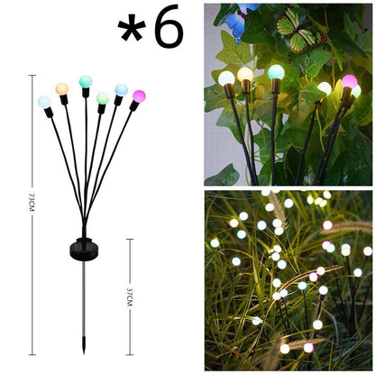 Zonne-Tuinverlichting Vuurvliegjes – 6 t/m 10 Lampjes | Warm Wit of Multikleur | Sfeerverlichting voor Buiten met Bewegende Effecten