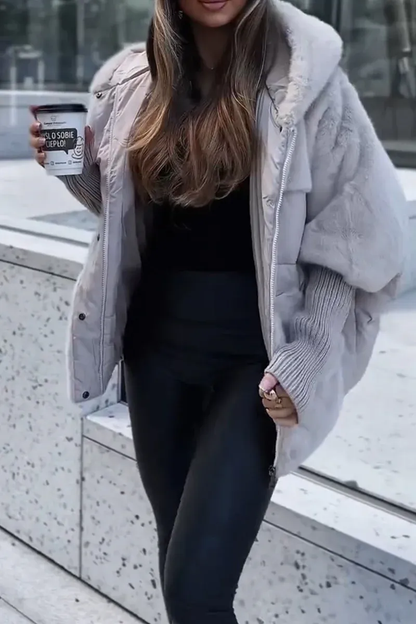 Women's Oversized Hooded Winter Puffer Jacket – Casual Chic Cold Weather Style