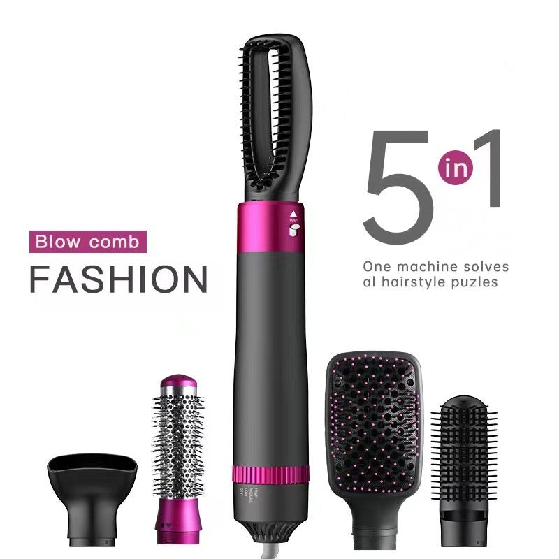 5-in-1 Föhnborstel Set – Haardroger & Stylingtool met Verwisselbare Borstels, 1200W, Verstelbare Warmte, Anti-Verbrandingsontwerp