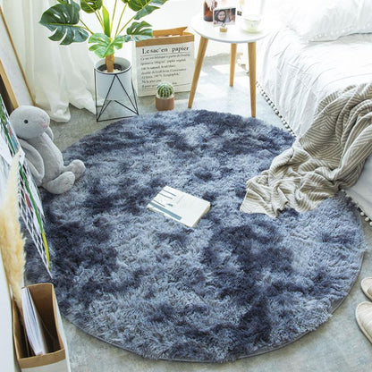 Leontine – Fluffy Rond Tapijt voor Woonkamer Decor Faux Bont Tapijt voor Kinderkamer Lang Pluche Tapijten voor Slaapkamer Modern Mat