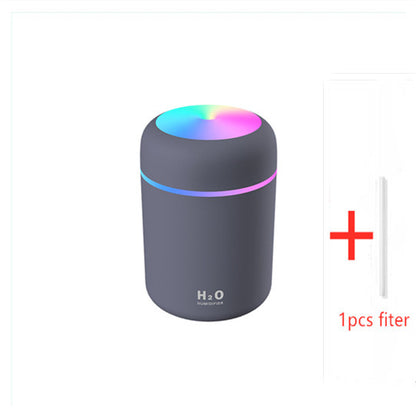 Iris – Kleurrijke Luchtbevochtiger voor Thuisauto met USB Wateraanvulling