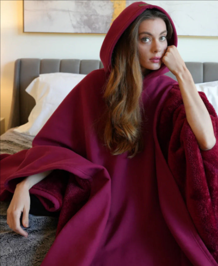 Women's Oversized Relaxation Hoodie Blanket – Cozy Loungewear for Stress Relief and Comfort