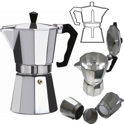 Lucian – Octagonale Koffiepot van Voedselgrade Aluminium