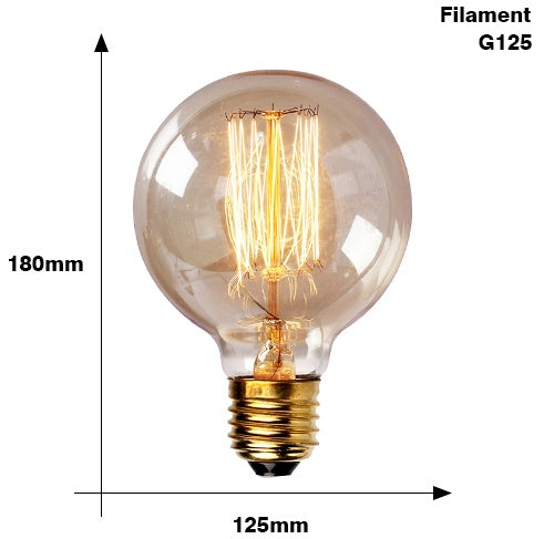 Lysandra – Retro Edison G95 G125 Glühlampe met Filament