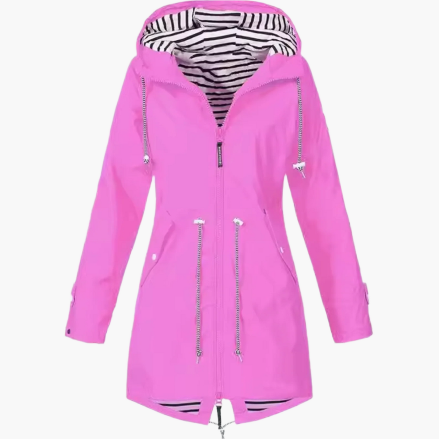 Women's Waterproof Hooded Outdoor Rain Jacket – Windbreaker Parka for Hiking and Travel