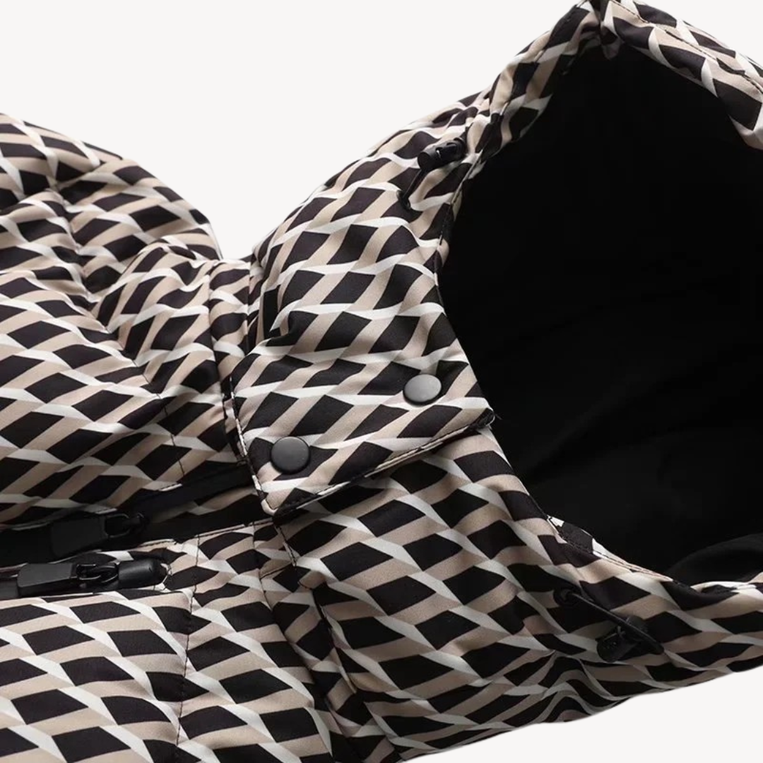 Women's Puffer Jacket – Belted Hooded Water-Resistant Winter Outerwear