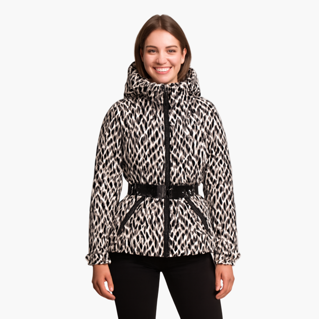 Women's Puffer Jacket – Belted Hooded Water-Resistant Winter Outerwear