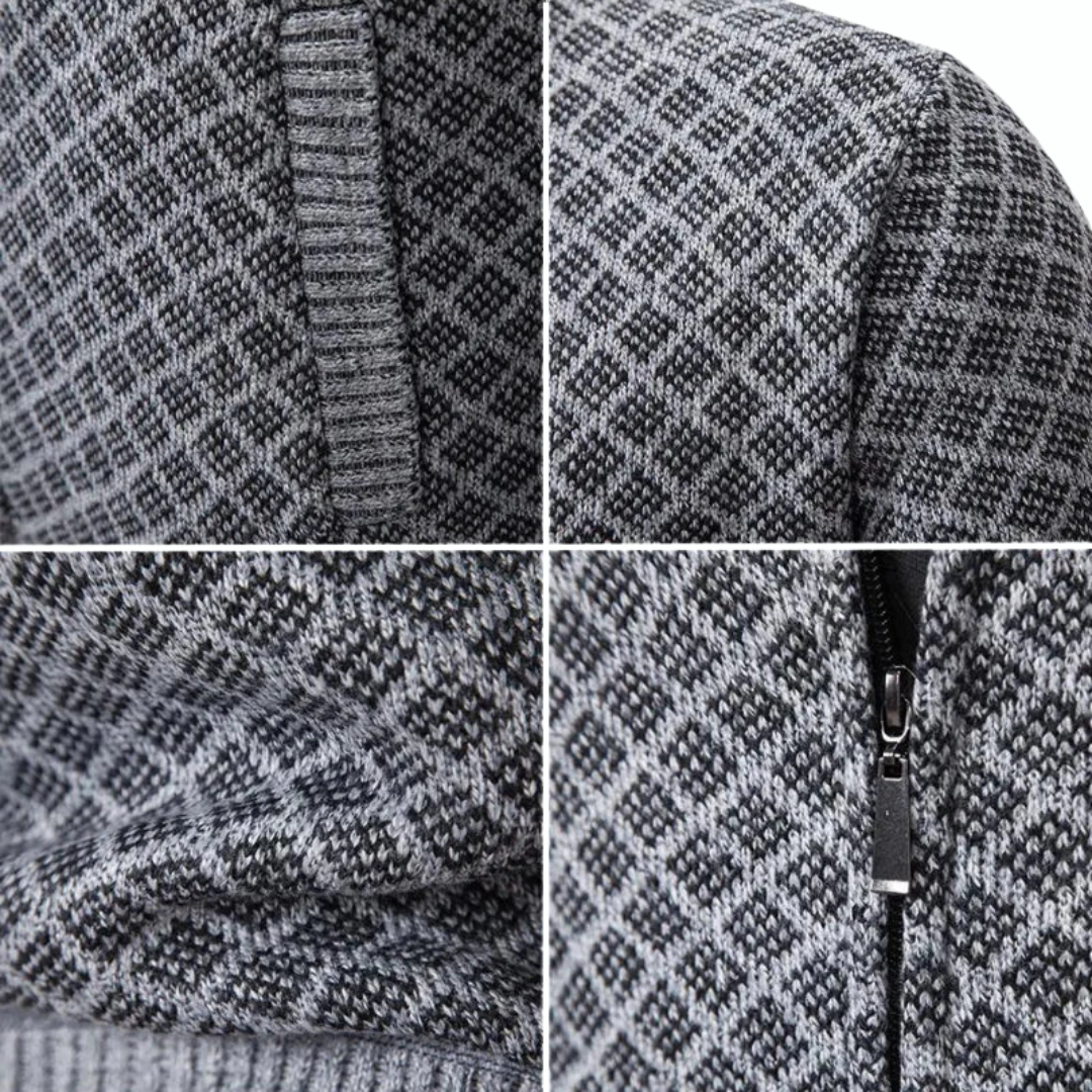 Men's Stylish Slim Fit Zip-Up Business Cardigan Jacket