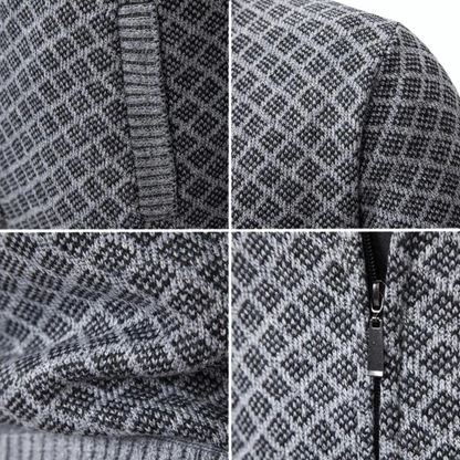 Men's Stylish Slim Fit Zip-Up Business Cardigan Jacket