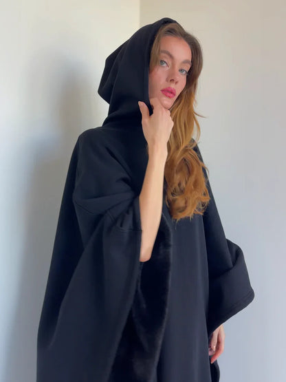 Women's Oversized Relaxation Hoodie Blanket – Cozy Loungewear for Stress Relief and Comfort