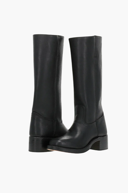 Women's Modern Classic Knee-High Block Heel Boots – Fashion Versatile Everyday Style