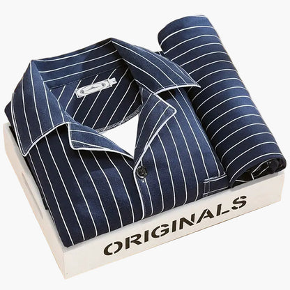 Men's Classic Print Pajama Set for All-Season Comfort and Relaxed Style