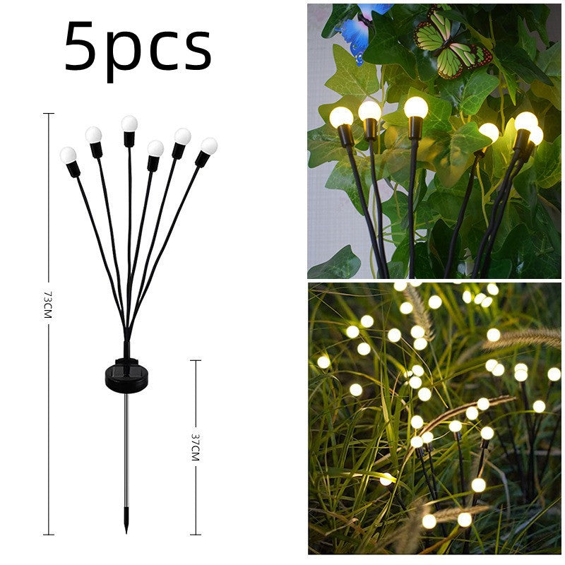 Zonne-Tuinverlichting Vuurvliegjes – 6 t/m 10 Lampjes | Warm Wit of Multikleur | Sfeerverlichting voor Buiten met Bewegende Effecten