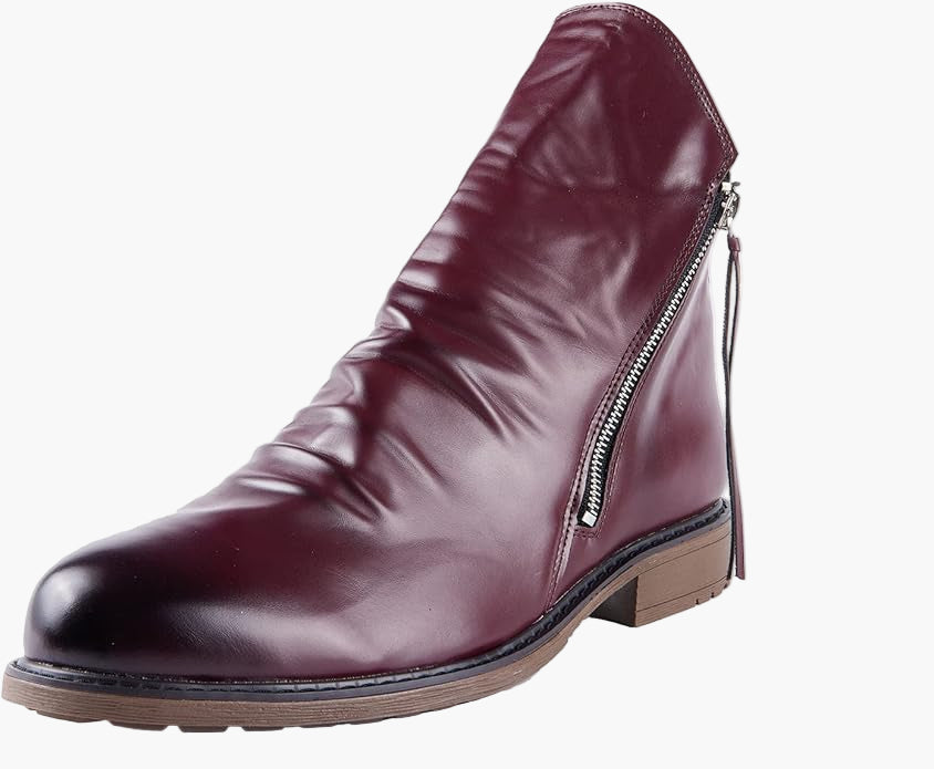 Men's Classic Ankle Boots with Side Zip – Sleek Modern Everyday Style