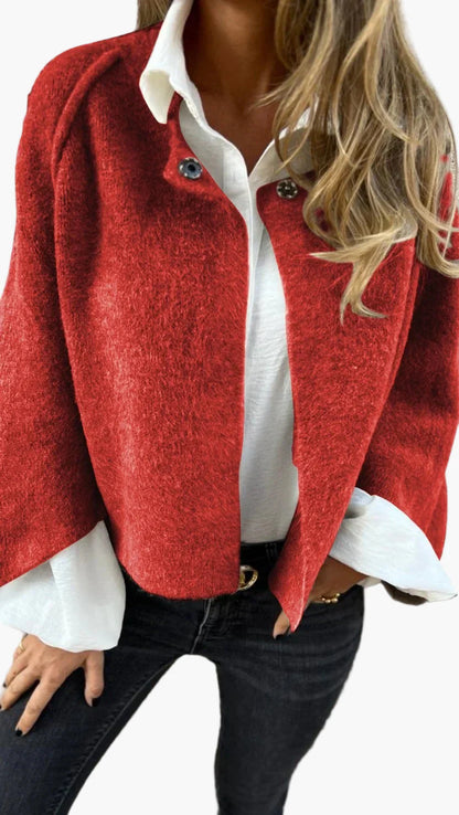 Women's Elegant Short Jacket – Classic Versatile Statement Coat for Business & Casual