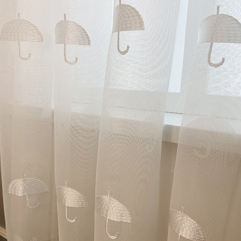 Lysandra – Luxe Kinderen Kamer Wolk Garens Blauw en Witte Gestreepte Chenille Gordijn