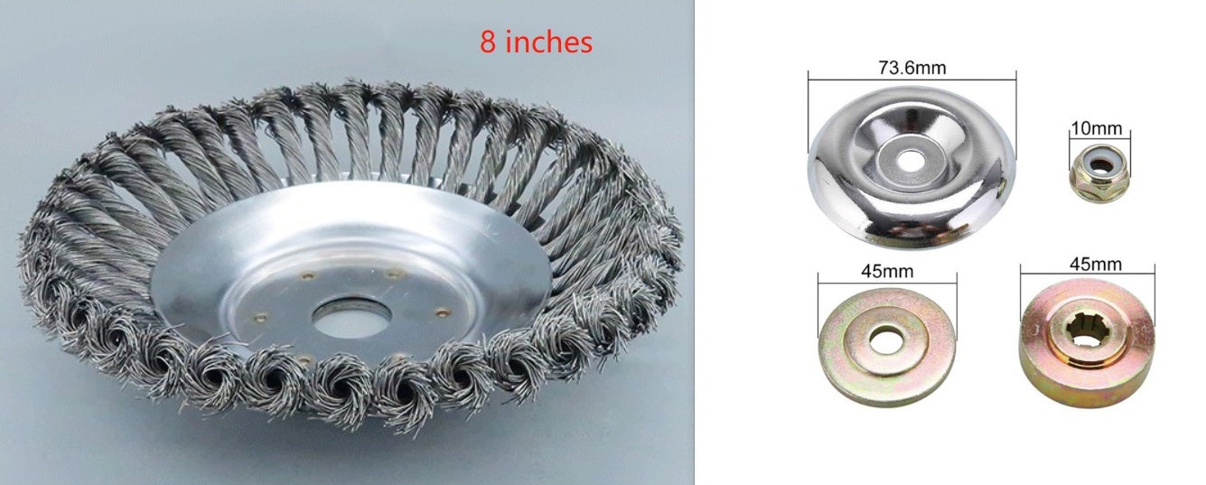 Zware Stalen Onkruidborstelkop – Universele Trimmer Accessoire voor Gras- & Mosverwijdering
