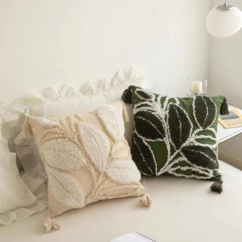 Hazel – Luxe Kussenhoes met Bladmotief voor Woonkamer