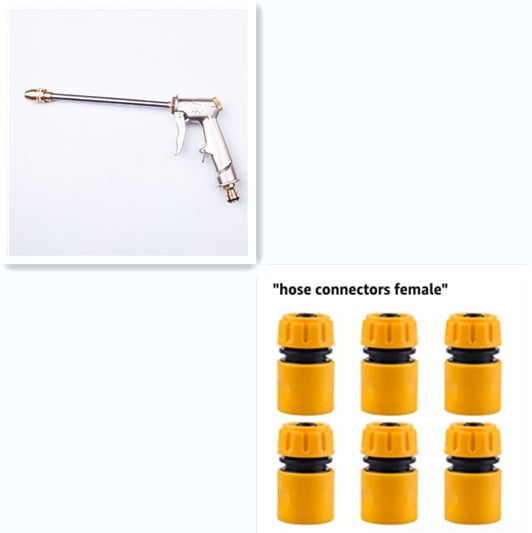 Krachtige Hogedruk Waterpistool – Metalen Spuitmond met Instelbare Waterstroom & Snelkoppeling