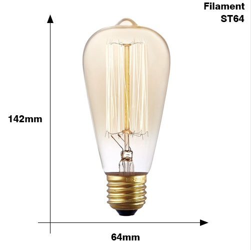 Lysandra – Retro Edison G95 G125 Glühlampe met Filament