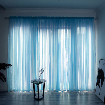Haven – Eenvoudige en Moderne Balkon Gaze Gordijn in Effen Kleur