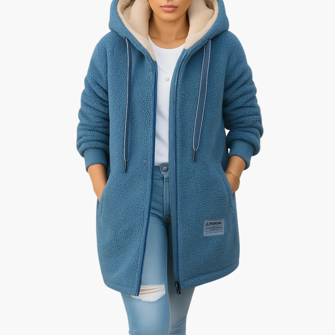 Women's Cozy Hooded Casual Fleece Jacket - Everyday Warmth & Style
