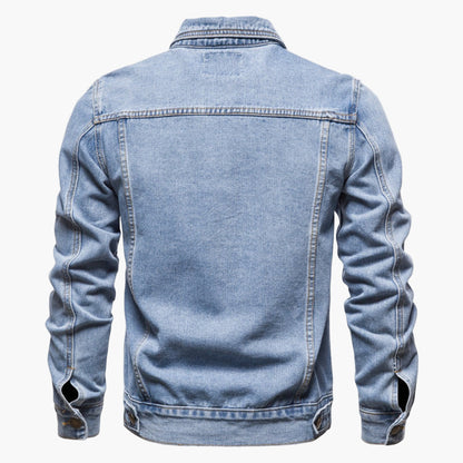 Men's Classic Washed Denim Jacket Versatile Everyday Style