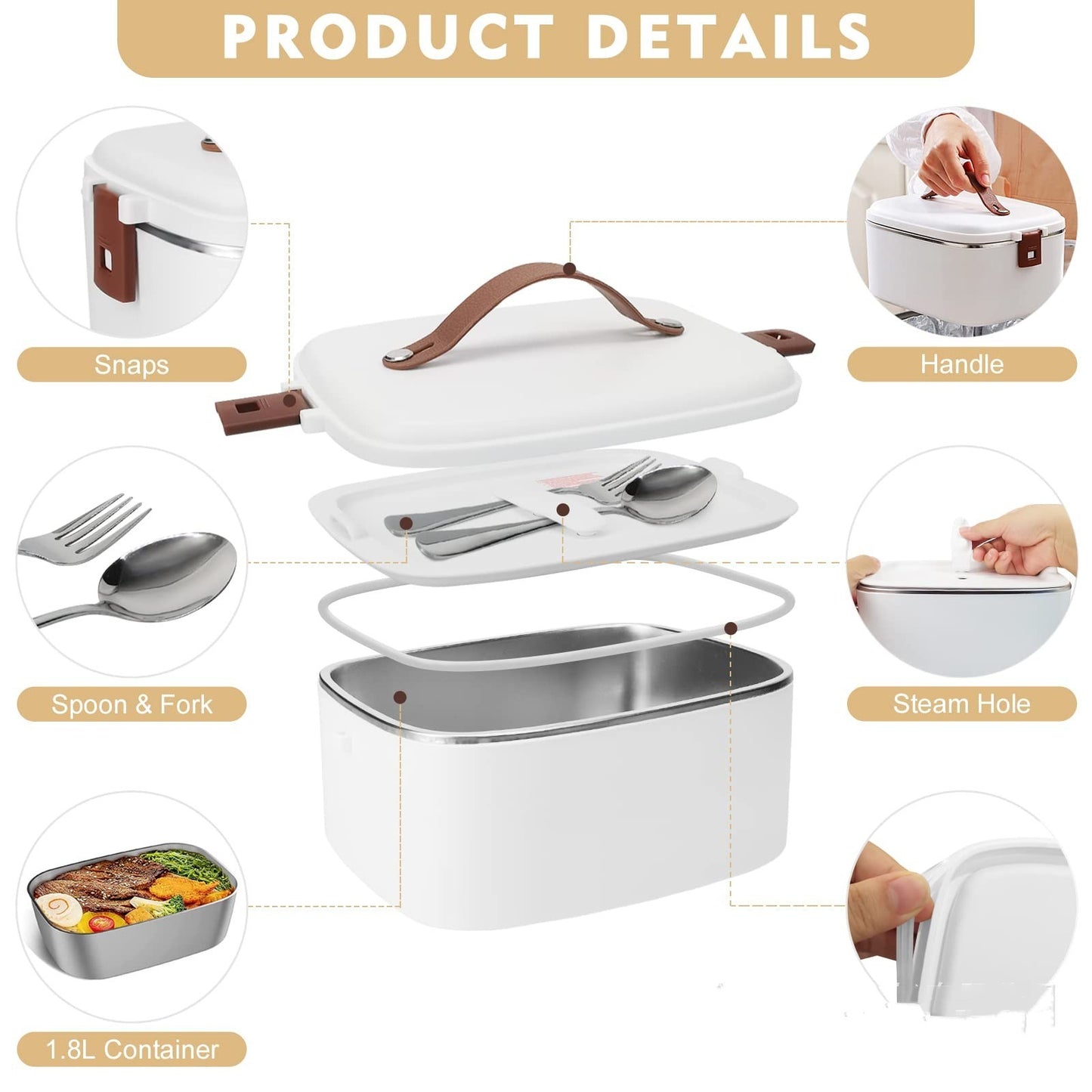 Mistral – RVS Verwarmde Lunchbox voor in de Auto